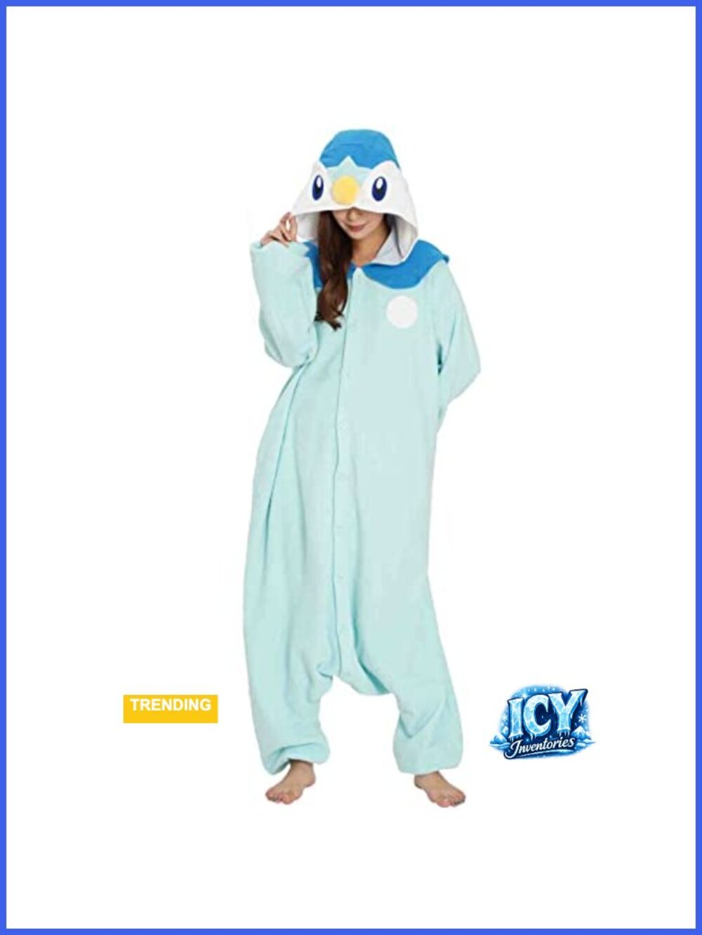 Pokemon Piplup Kigurumi Onesie Jumpsuit Adult Cosplay Lounge Costume